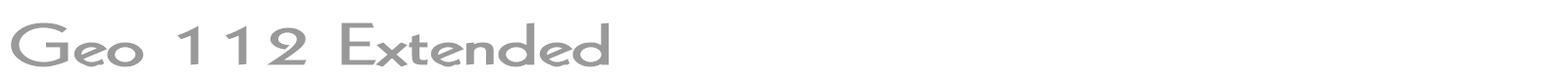 Geo 112 Extended font preview